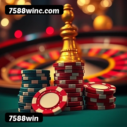 7588win bônus R$5.000 + 500 giros - Rollover 35x, prazo 30 dias, 38% taxa conversão